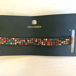 Ava and Aiden colorful rhinestone choker - new!